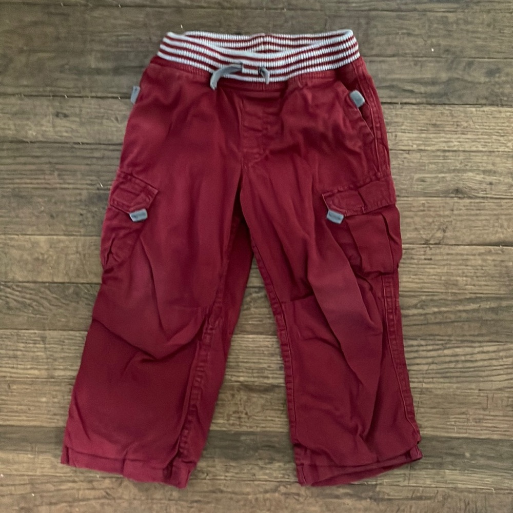 Red cargo pants boys Hanna Andersson
